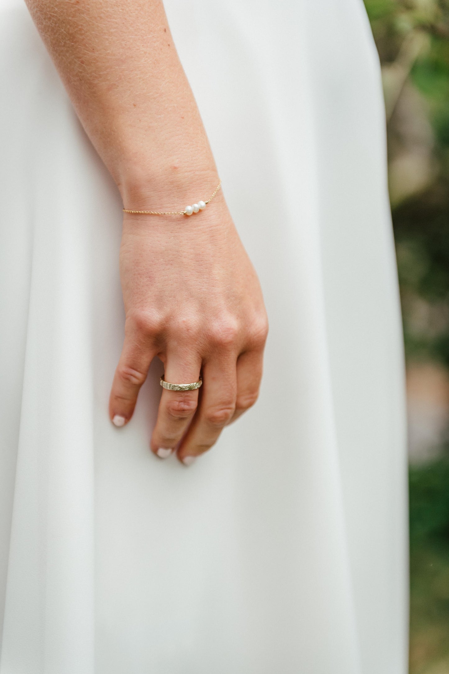 Armband Perlen gold Hochzeit