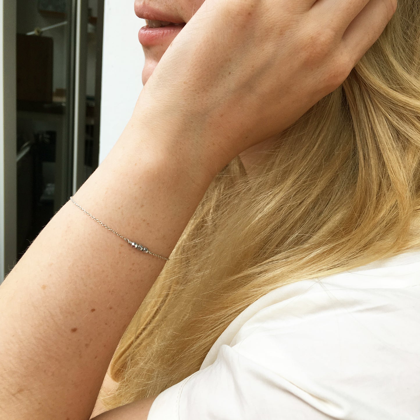 Armband silber Glitzer