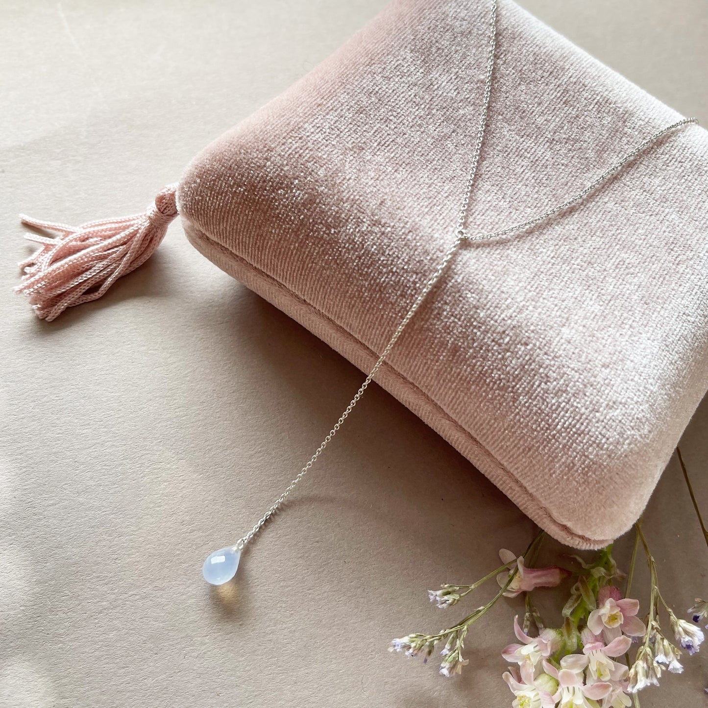 Chalcedon Kette Silber