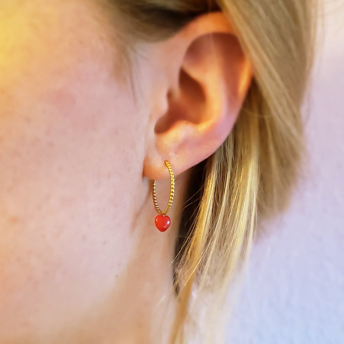 Creolen rotes Herz