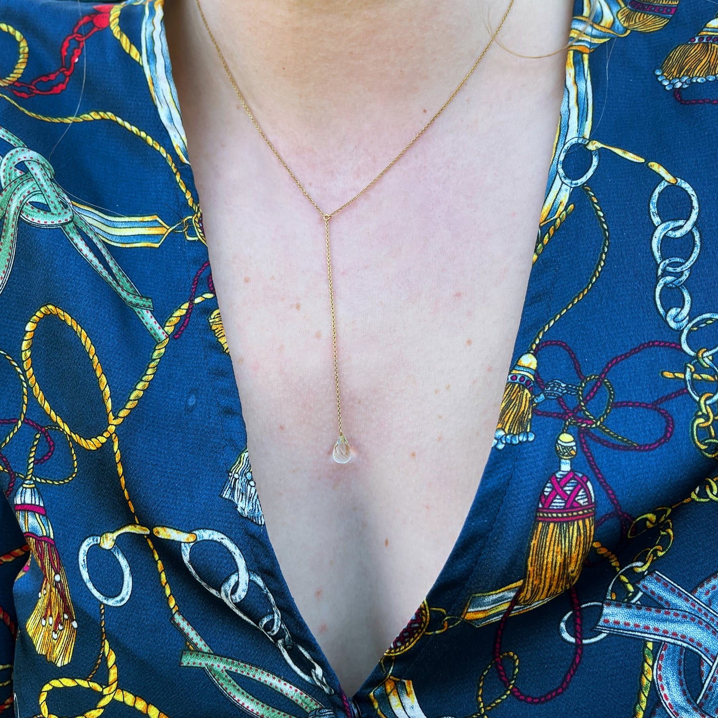 Gold Halskette Prasiolith