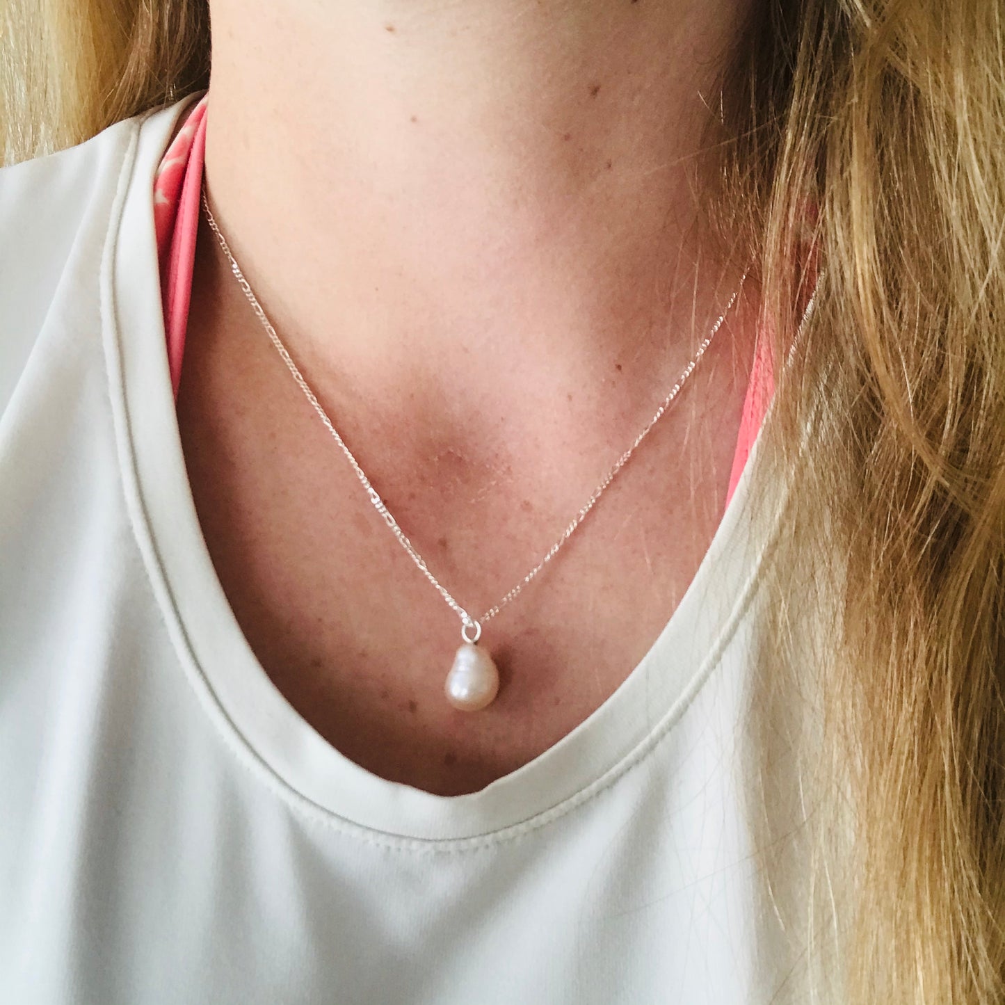 Halskette mit Perle silber