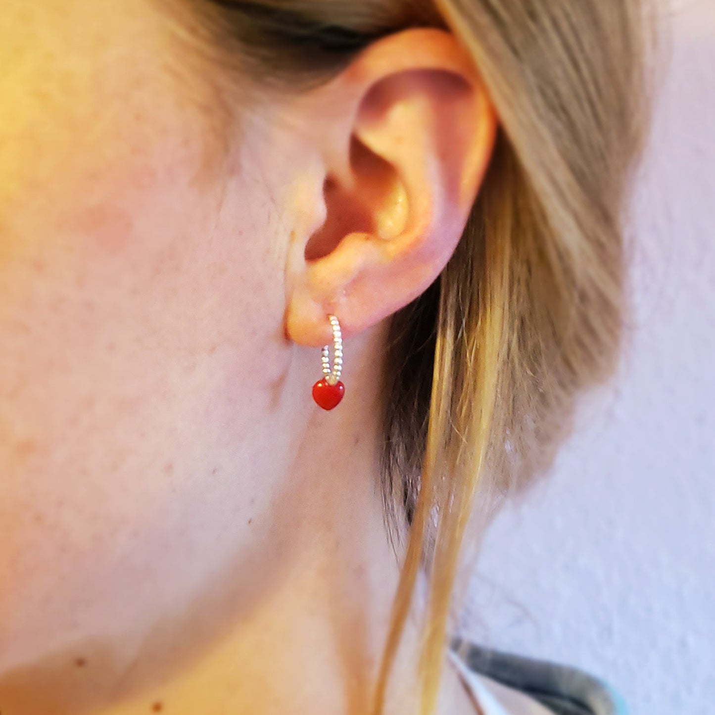 Silber Ohrringe Koralle