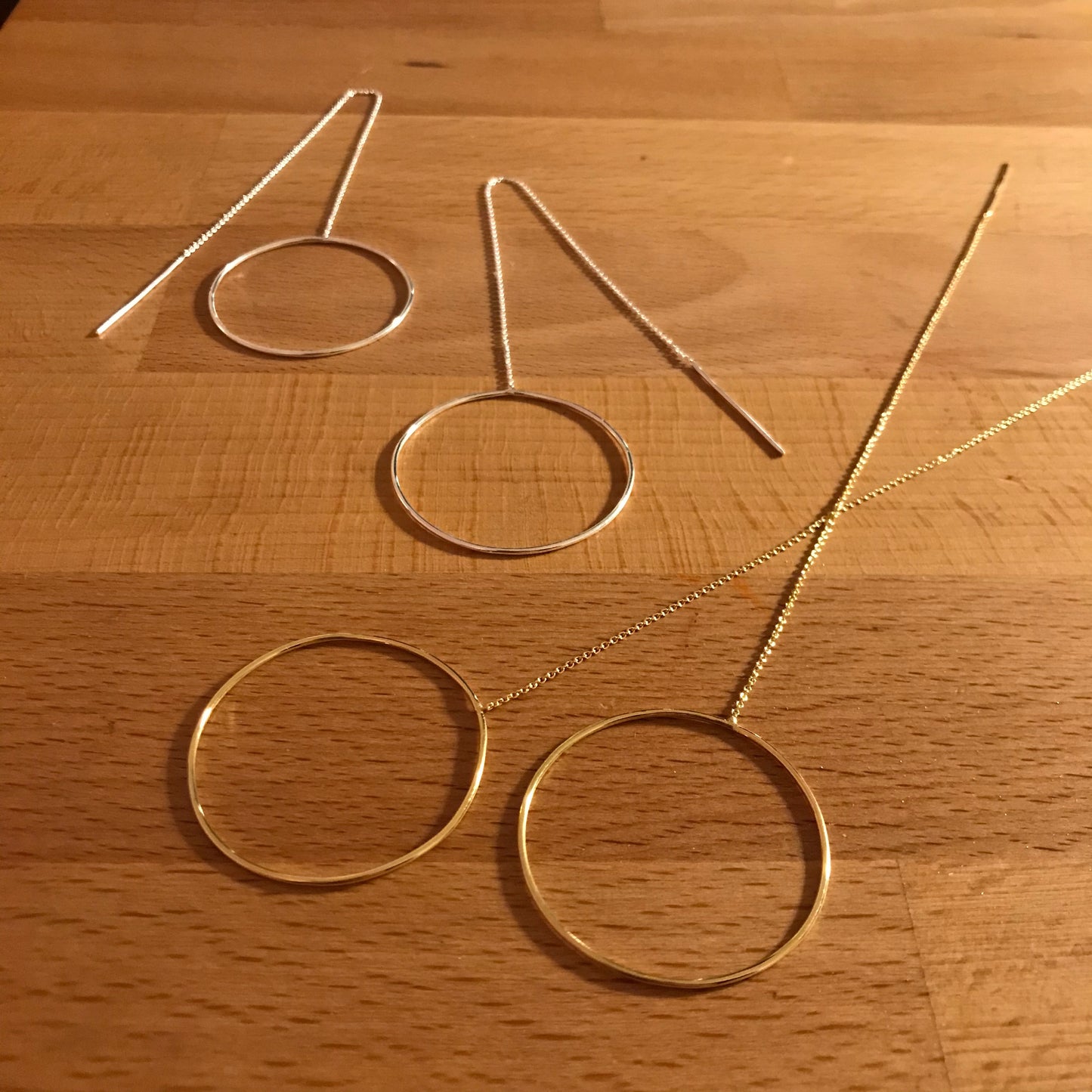 Statement Durchziehohrringe gold silber