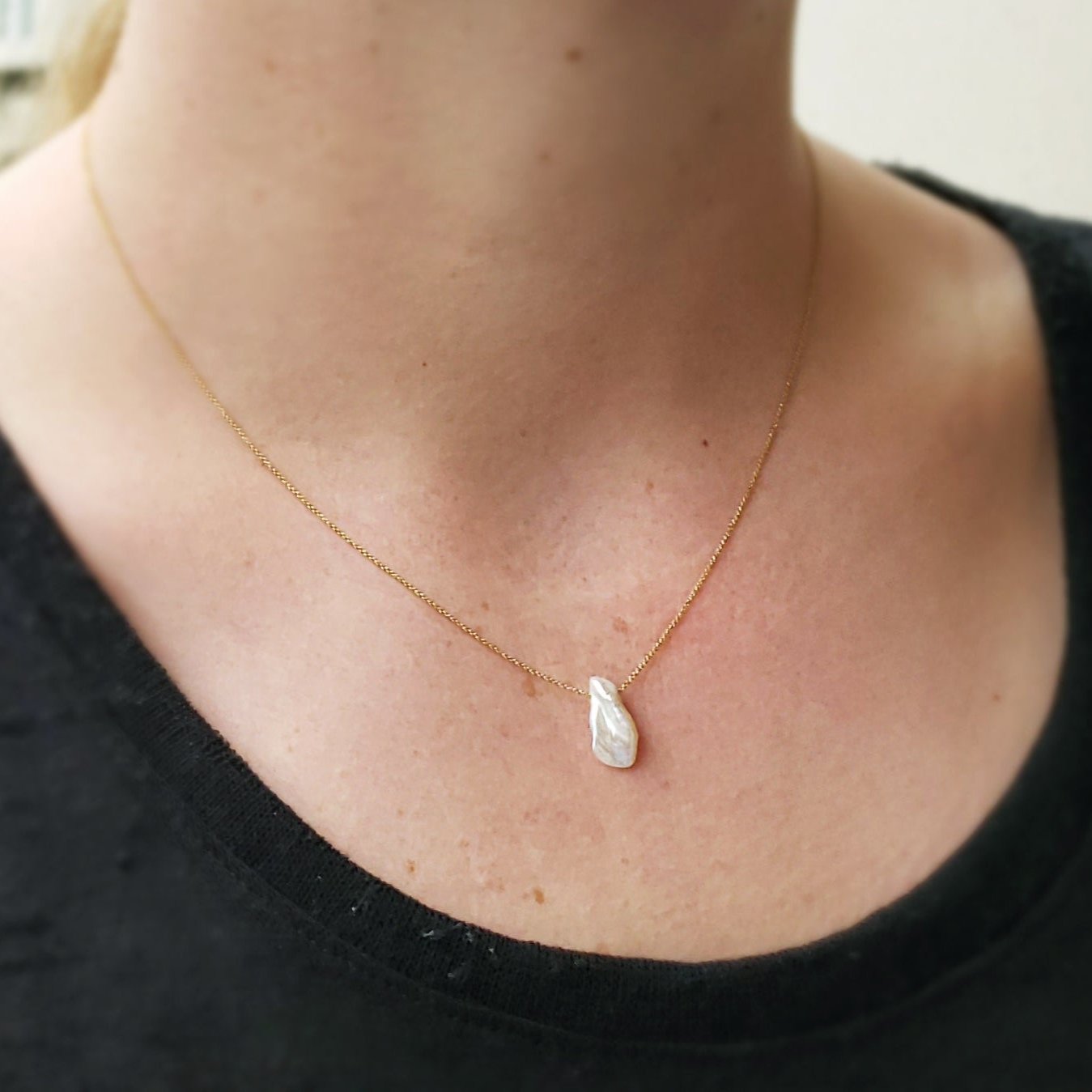 Halskette Perle gold
