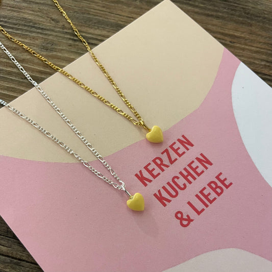 Halskette gelbes Herz