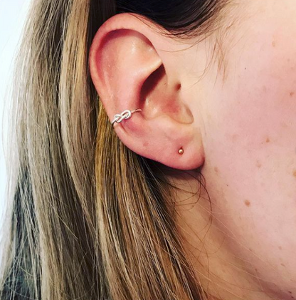 Knoten Ear Cuff silber