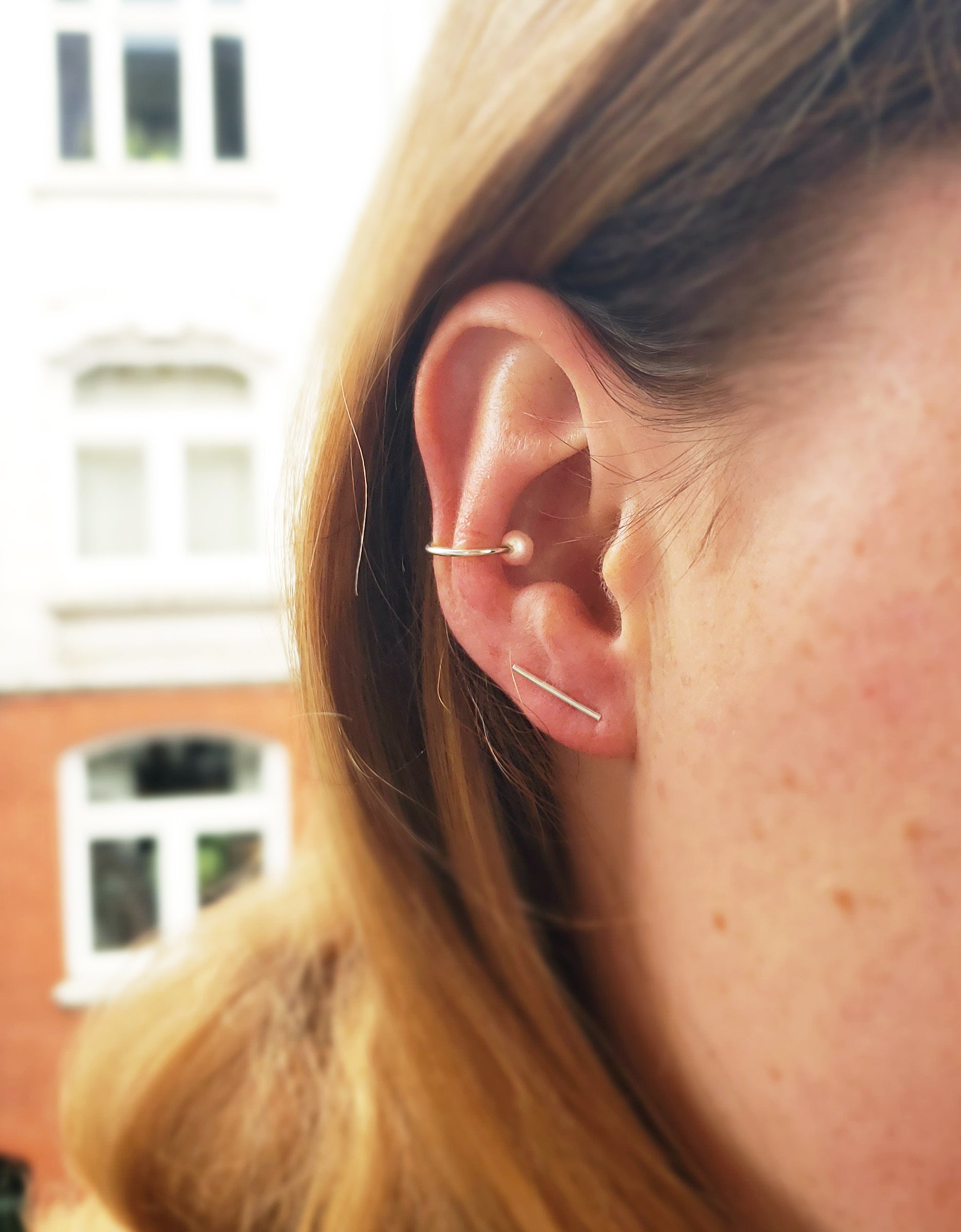 Ohrstecker Ear Cuff silber