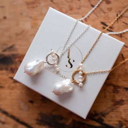 Statement Halsketten mit Perlen